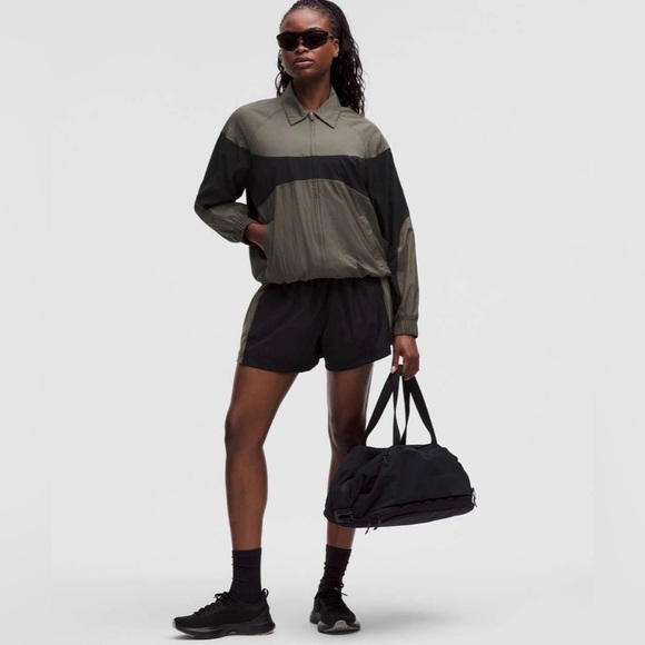LULULEMON W3IPHS Nylon Collared Jacket *Retro Remix Set Army Green / Black - Picture 4 of 11